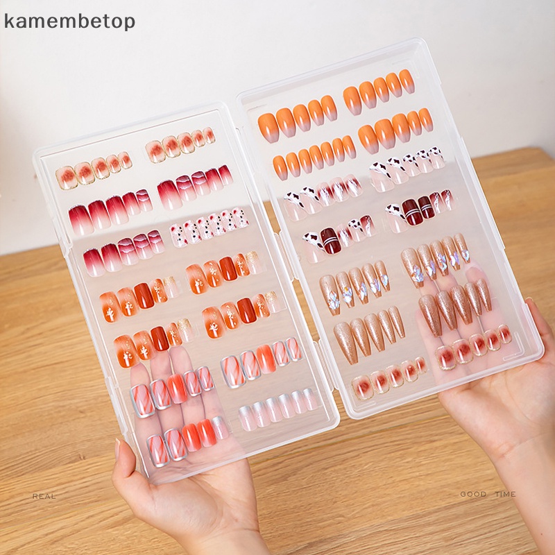 Hộp Nhựa Trong Suốt Đựng Móng Tay Giả Chống Bụi Tiện Dụng