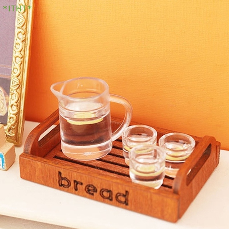 1 Bộ Ấm Trà / Ly Nước Chanh Trang Trí Nhà Búp Bê 1: 12 Mới