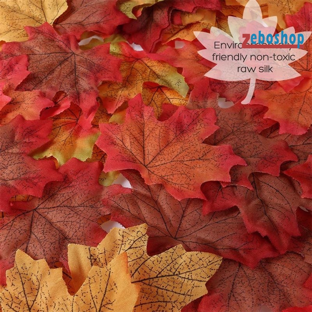 50 Lá Phong Nhân Tạo Dùng Trang Trí Tiệc Cưới / Sổ Tay