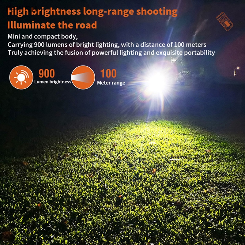Đèn Pin Siêu Sáng 900 Lumens 12 Chế Độ Có Thể Sạc Lại 439br