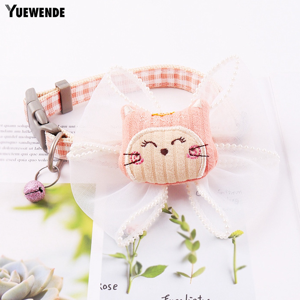 Yếm Đeo Cổ YQ.E Bằng Polyester Thiết Kế Nơ Xinh Xắn Tiện Dụng Cho Thú Cưng