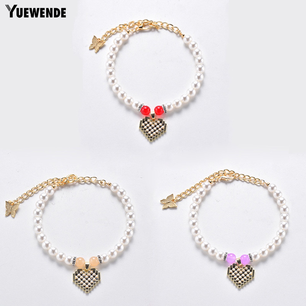 Vòng Cổ Mở Rộng Đính Ngọc Trai Giả Dễ Điều Chỉnh Cho Thú Cưng