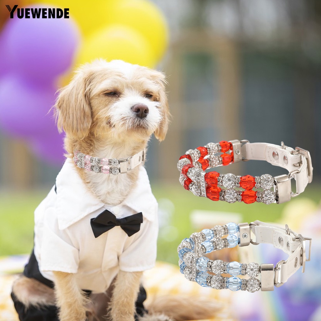 Vòng Cổ Đính Hạt 2 Hàng Màu Sắc Dành Cho Thú Cưng Cỡ Nhỏ / Vừa / Nhỏ