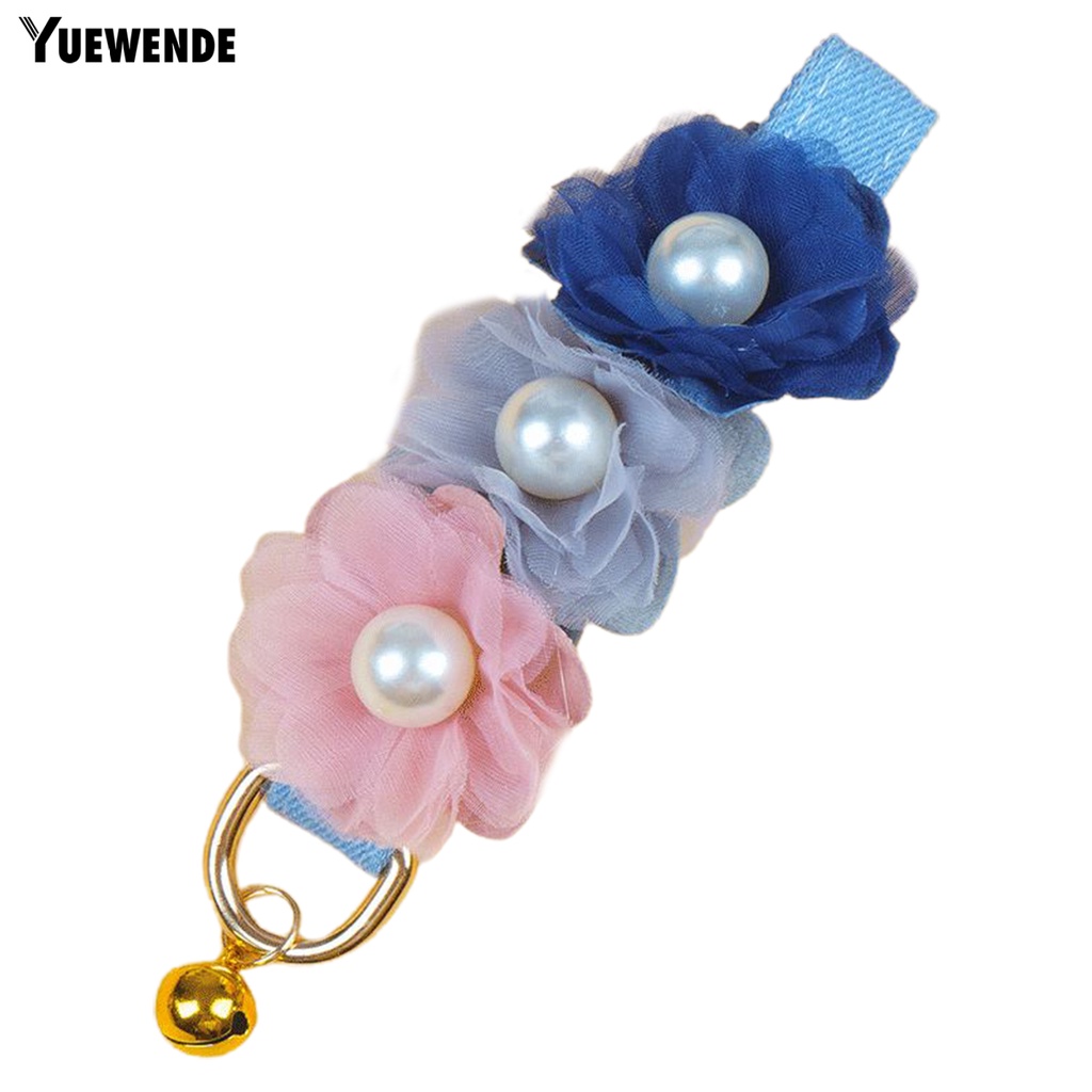 Vòng Cổ Chữ D Đính Hoa Và Hạt Ngọc Trai Giả Dùng Làm Đạo Cụ Chụp Ảnh Cho Thú Cưng