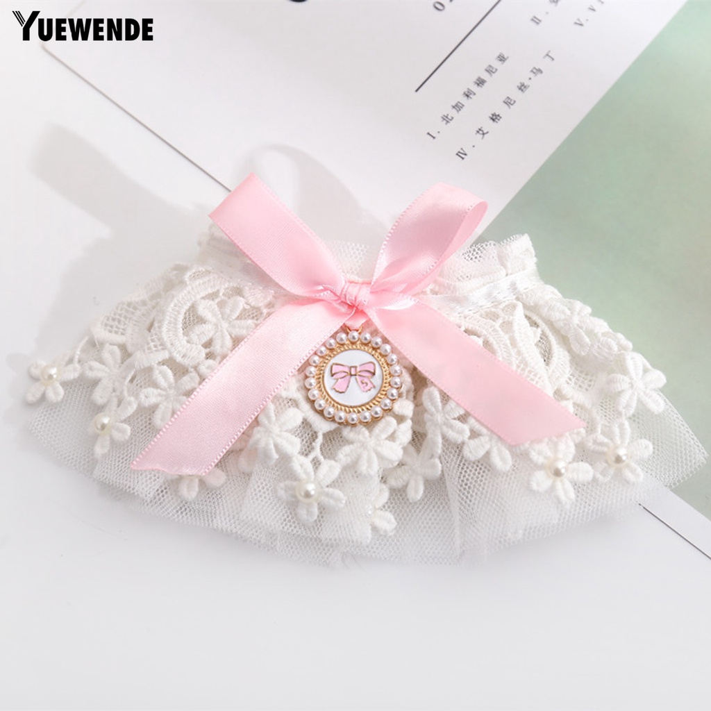 Yq.e Yếm Đeo Cổ Siêu Mềm Mại Chống Mài Mòn Phối Ren Lưới Dành Cho Thú Cưng