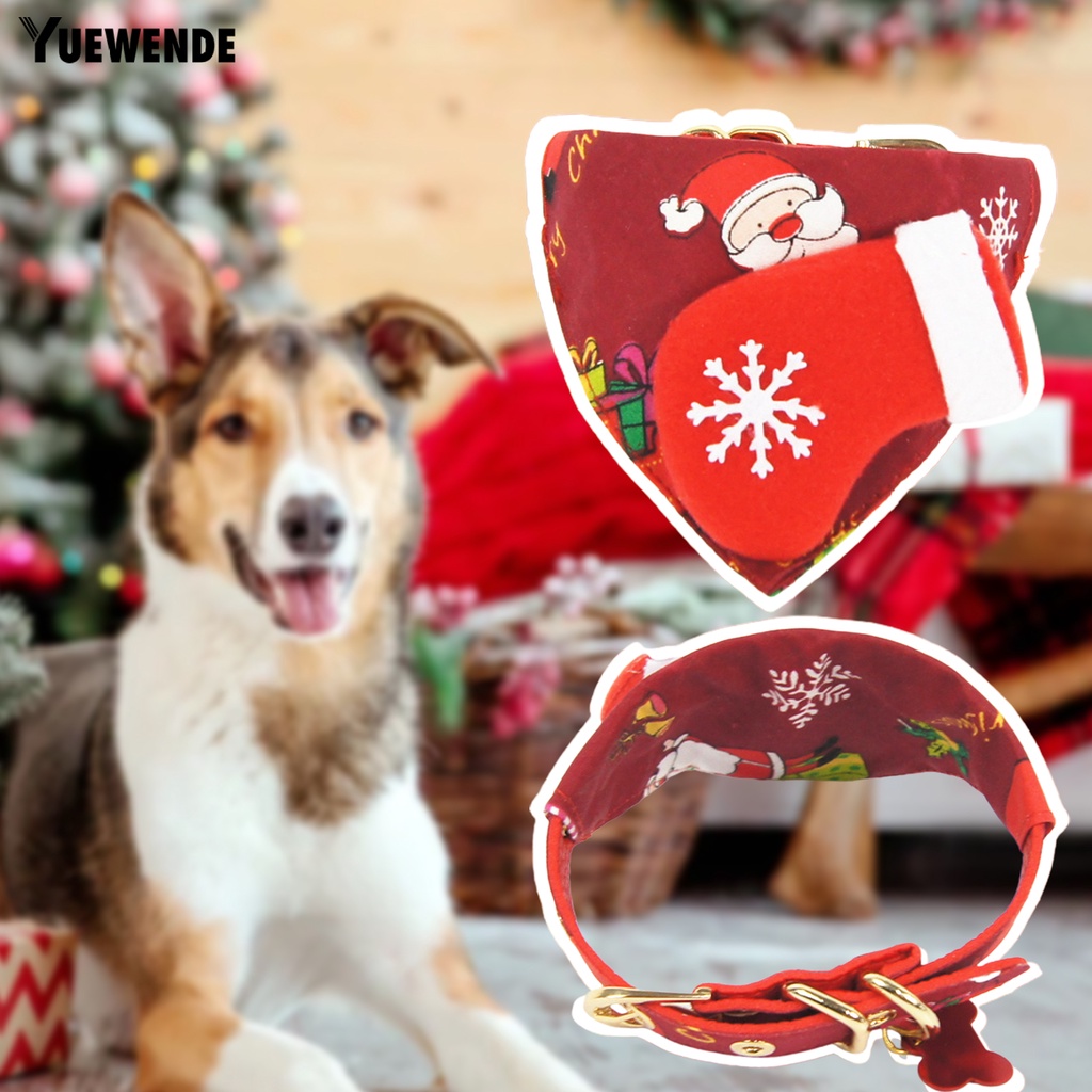 Yq.e Vòng Cổ Giả Da Hình Ngôi Sao Giáng Sinh Có Thể Điều Chỉnh Trang Trí Trong Nhà Cho Thú Cưng
