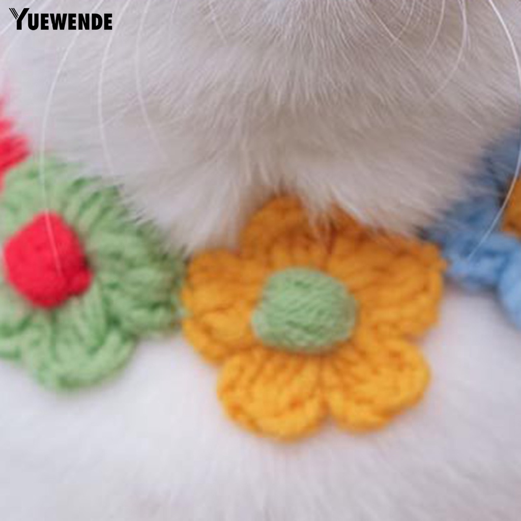 Yq.e Vòng Cổ Đan Len Hình Bông Hoa Tinh Tế Dành Cho Thú Cưng Tại Nhà