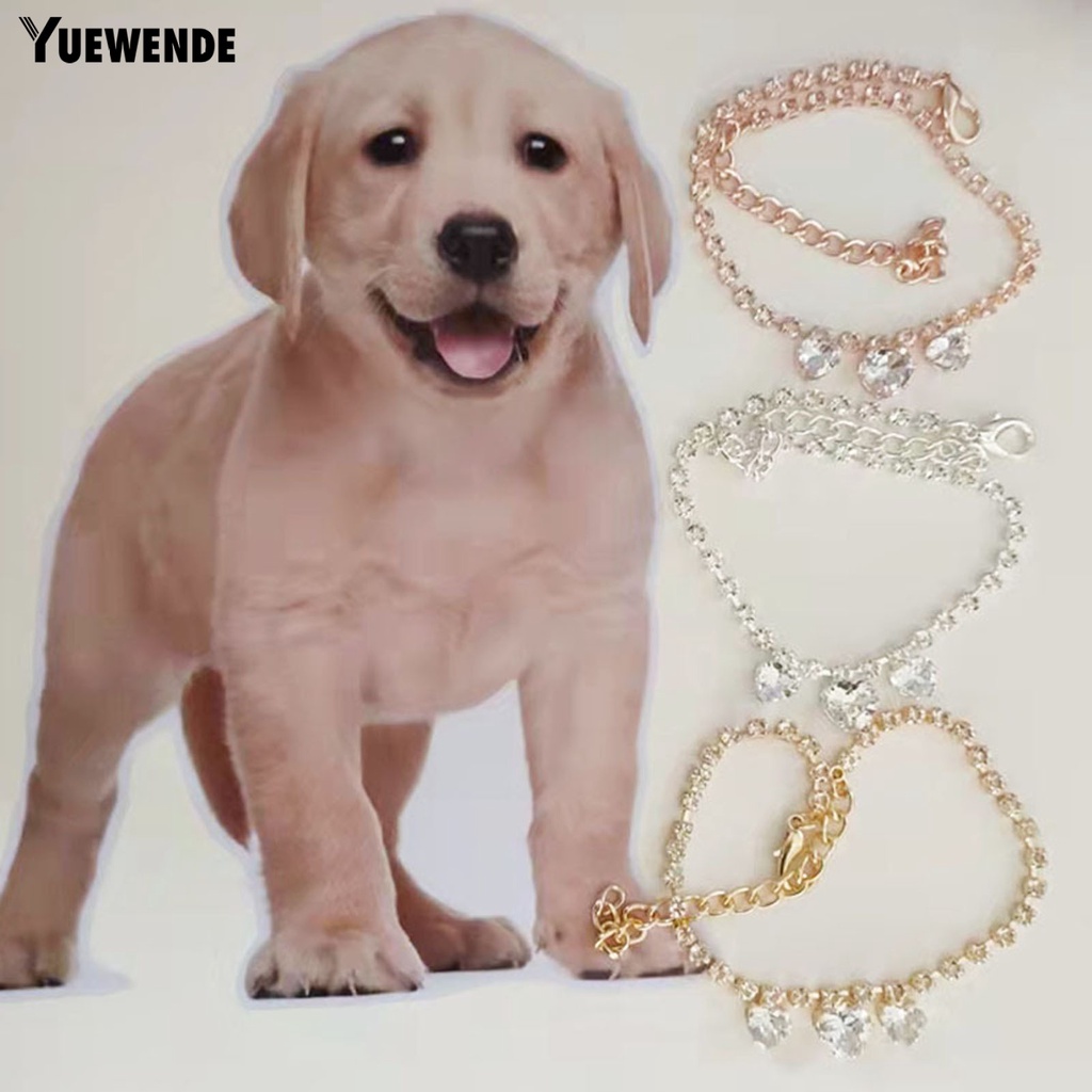 Vòng cổ Đính Đá Giả 3 Màu Thời Trang Dành Cho Thú Cưng