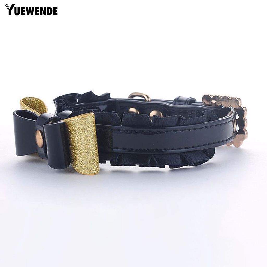 Vòng Cổ Giả Da Đính Nơ Cho Thú Cưng