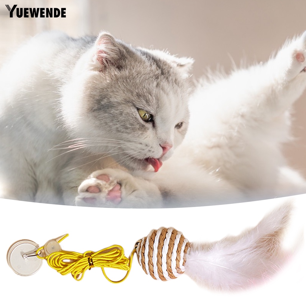 Yq.e Đồ Chơi Dây Lông Vũ Treo Cửa Độ Co Giãn Cao Trang Trí Cho Mèo Cưng
