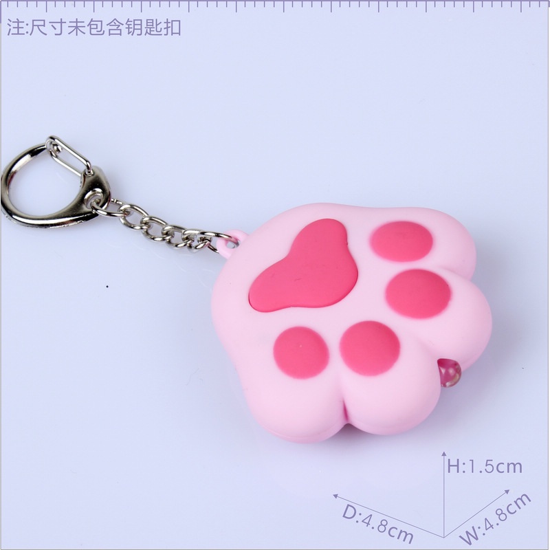 Móc Khóa Hình Chân Mèo Dễ Thương Có Đèn Và Nhạc