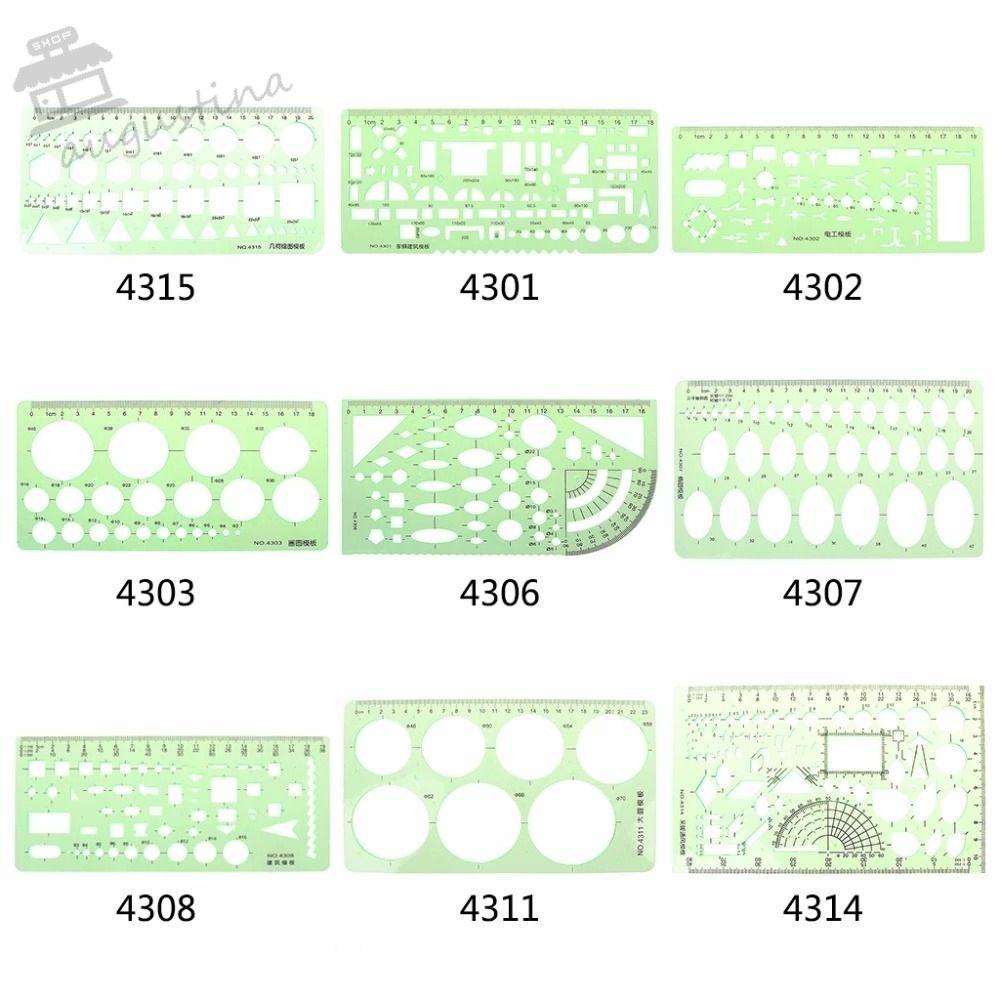 Thước Đo Hình Oval Bằng Nhựa Chuyên Dụng Cho Văn Phòng