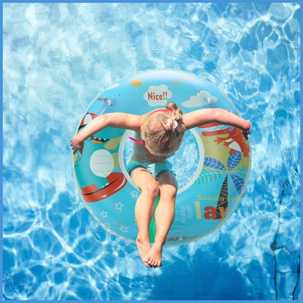 Phao Bơi Bơm Hơi Bằng PVC In Họa Tiết Hoạt Hình Dễ Thương Trọng Lượng Nhẹ Tiện Dụng