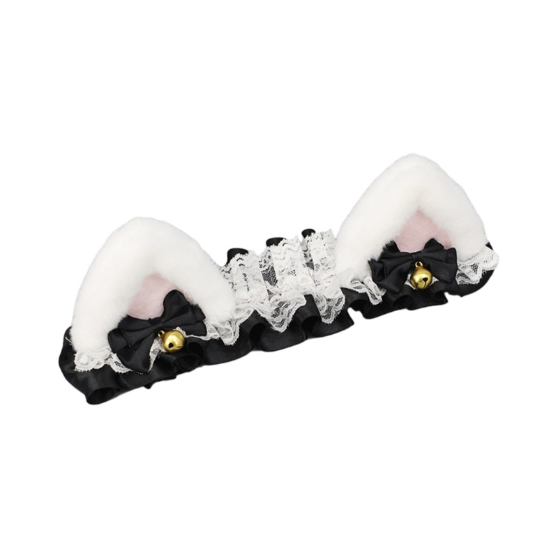 Flgo Băng Đô Tai Mèo Bằng Lông Xù Phối Ren Handmade Dễ Thương Quyến Rũ Cho Các Bữa Tiệc Trượt Tuyết