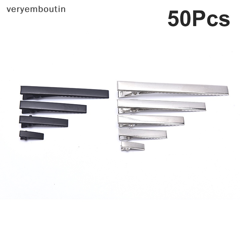 Bộ 50 Kẹp Mỏ Vịt Bằng Kim Loại Màu Bạc