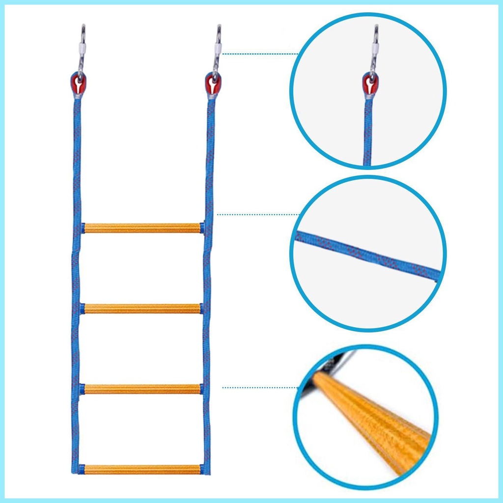 Thang Leo 4 Bậc Gấp Gọn Chống Tia UV Chống Trượt Cho Thuyền Kayak tdevn