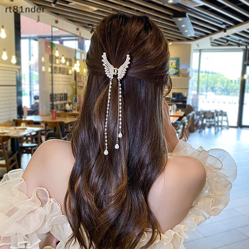 Kẹp Tóc Hình Bướm Đính Ngọc Trai Thời Trang Cho Nữ