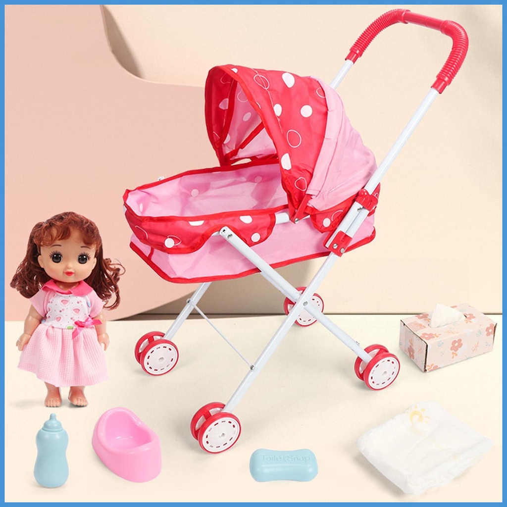 Xe Đẩy Búp Bê Đồ Chơi Mềm Mại Linh Hoạt Có Thể Tái Sử Dụng