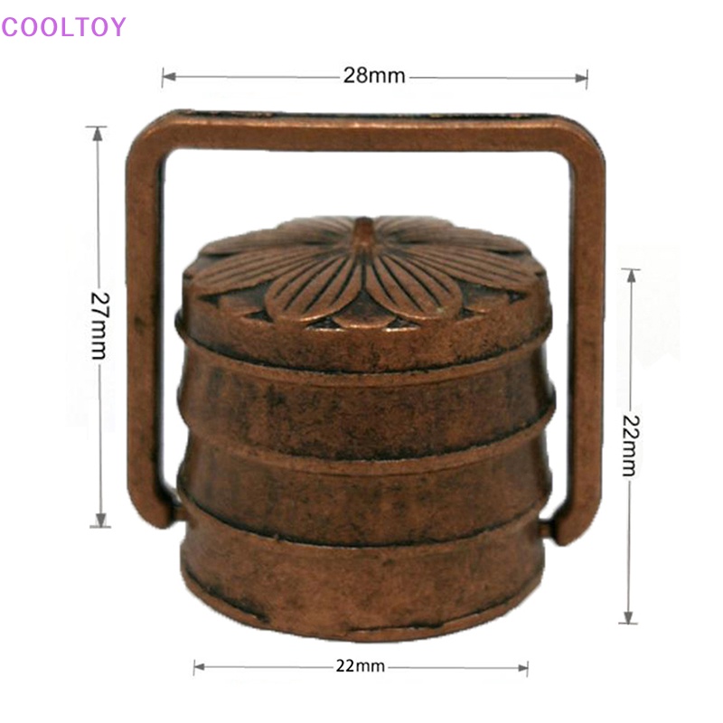 Cooltoy Hộp cơm 3 Tầng Bằng Đồng Tỉ Lệ 1: 12 Trang Trí Nhà Búp Bê