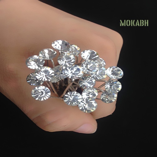 Set 20 Cài Tóc Đính Đá Pha Lê Tròn Cho Cô Dâu