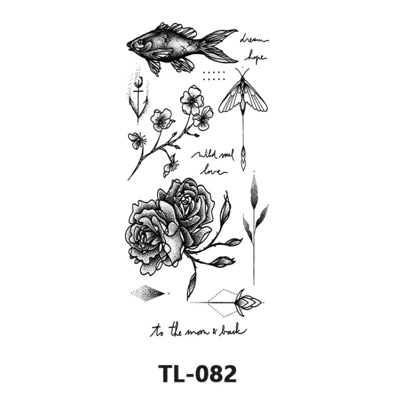 Hình Xăm Dán Tạm Thời Họa Tiết Đá Quý Chống Nước