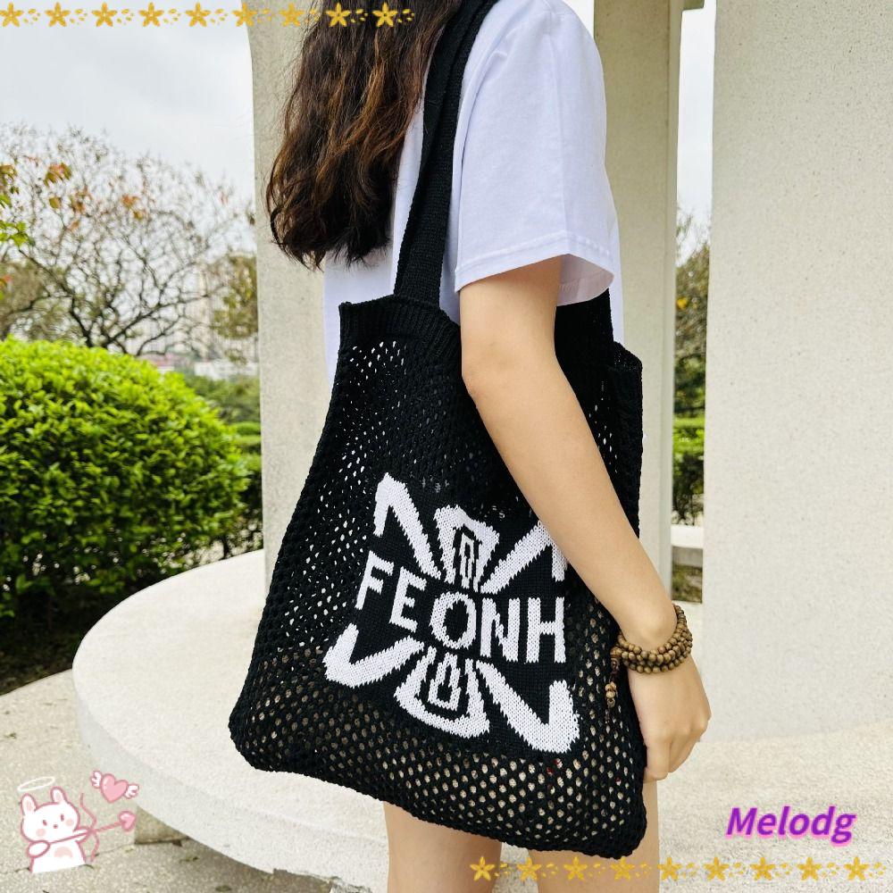 Túi Đeo Vai Đan Len Thiết Kế Đục Lỗ Thời Trang Sang Trọng Cho Nữ