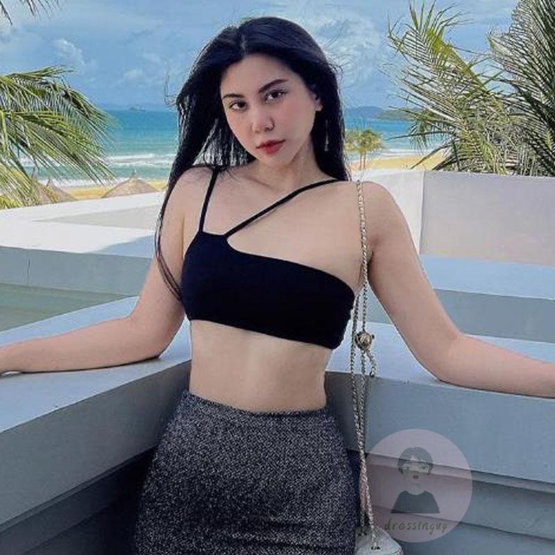 Áo Hai Dây Hở Lưng Dáng Ôm Thời Trang Mùa Hè Quyến Rũ Cho Nữ