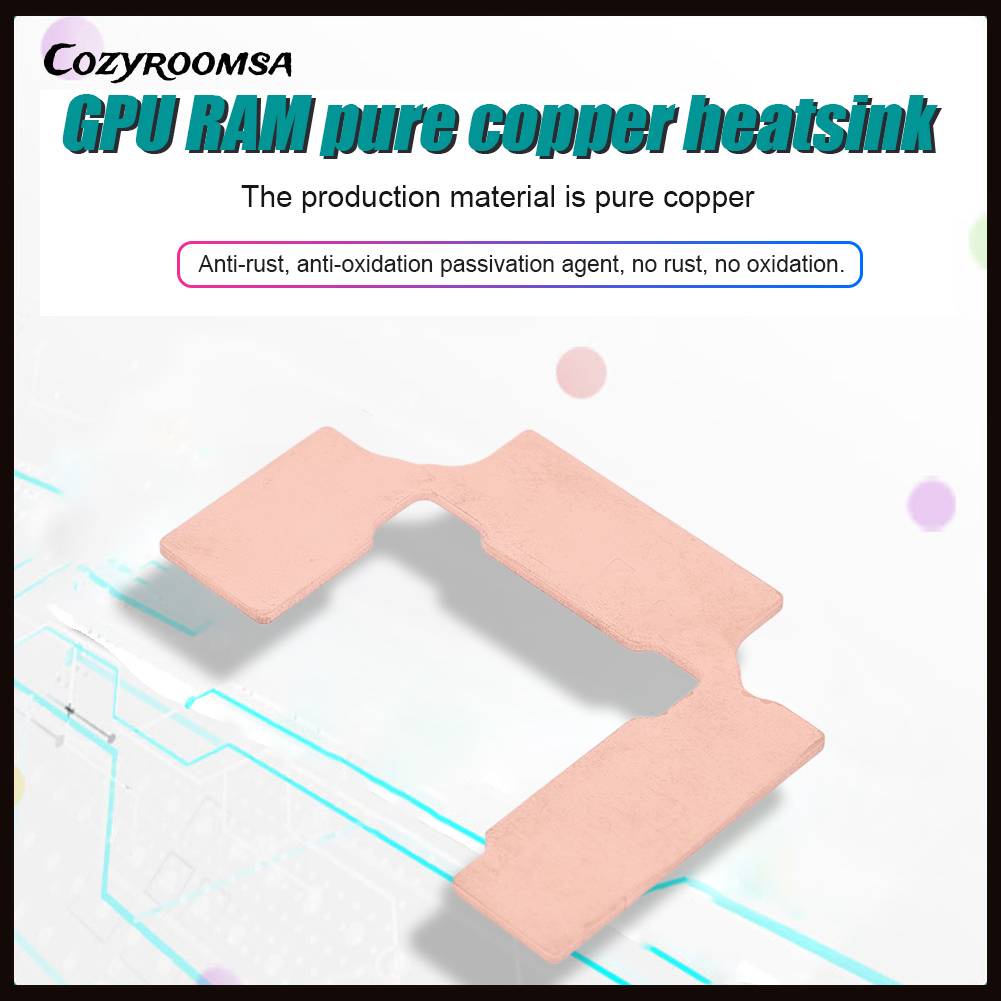 Bộ Tản Nhiệt GPU RAM Bằng Đồng 386.4W / M.K Chống Gỉ Chuyên Dụng Cho RTX 3060 3080 / RX 5600 XT / RX 580