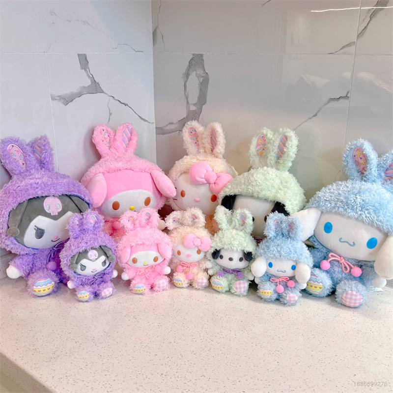 SANRIO Thú Nhồi Bông Hình Thỏ Melody Cinnamoroll Kuromi Pochacco Dễ Thương
