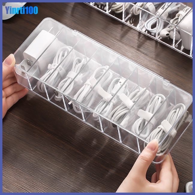 Hộp Đựng Dây Cáp Sạc / Tai Nghe Cố Định Gọn Gàng Cho Nhà Ở / Văn Phòng