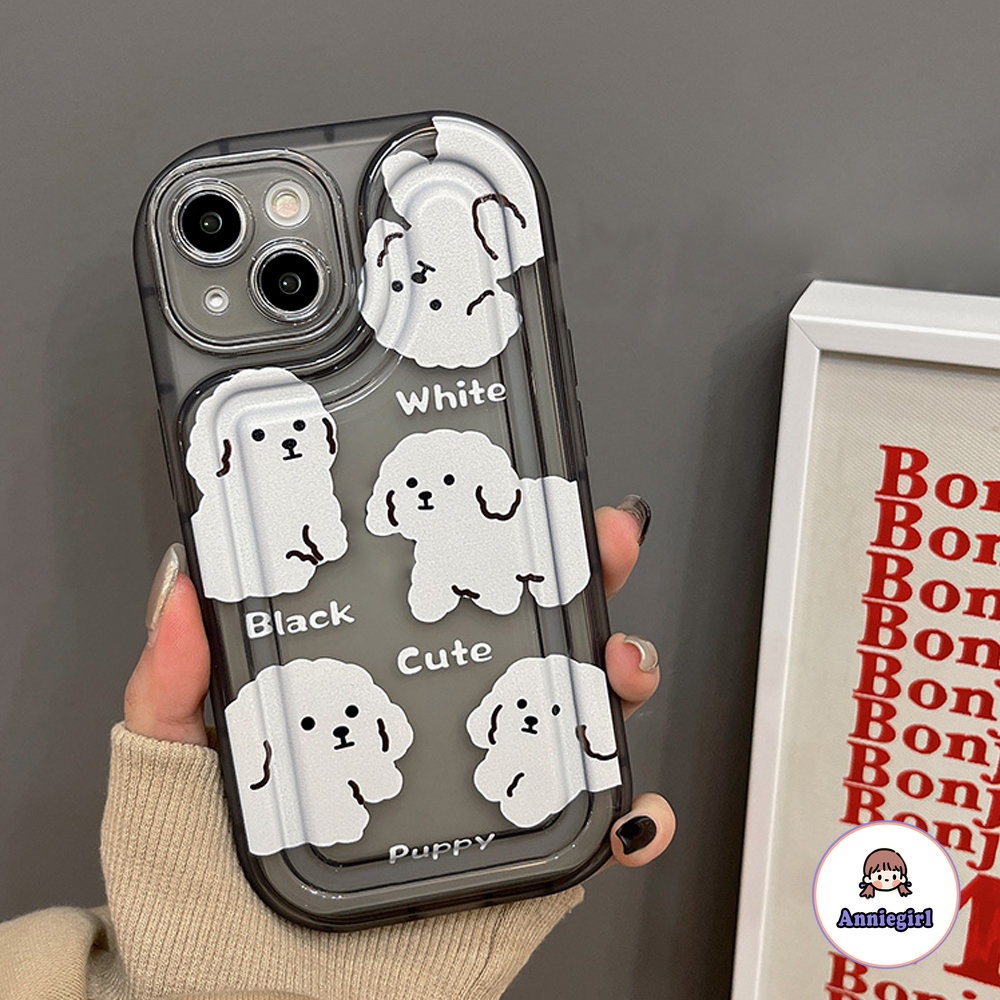 Ốp Điện Thoại TPU Mềm Có Giá Đỡ Hình Chú Cún Cho IPhone 11 14 Pro Max 13 Pro Max 12 X XS XS Max XR 7 8 Plus
