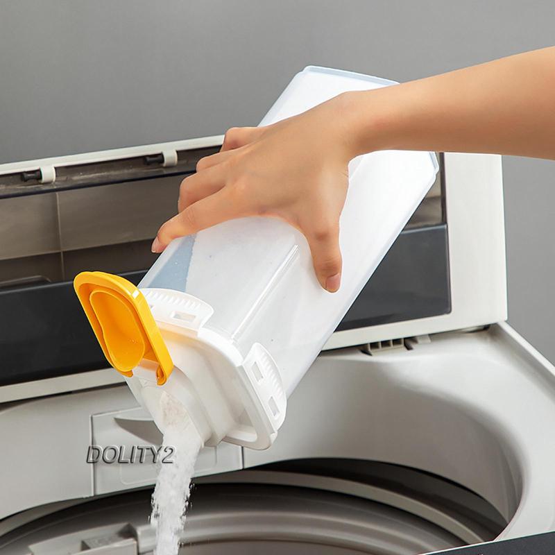 [Dolity2] Hộp Đựng Bột Tẩy Rửa Thực Phẩm Khô Kín Khí Có Nắp Đậy Cho Nhà Bếp