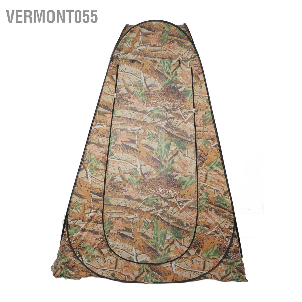 Vermont055 Lều Bật Lên Họa Tiết Lá 3 Cửa Sổ Thể Thao Cho Bóng Mát Vệ Sinh Tắm Thay Cắm Trại Đi Bộ Đường Dài Câu Cá