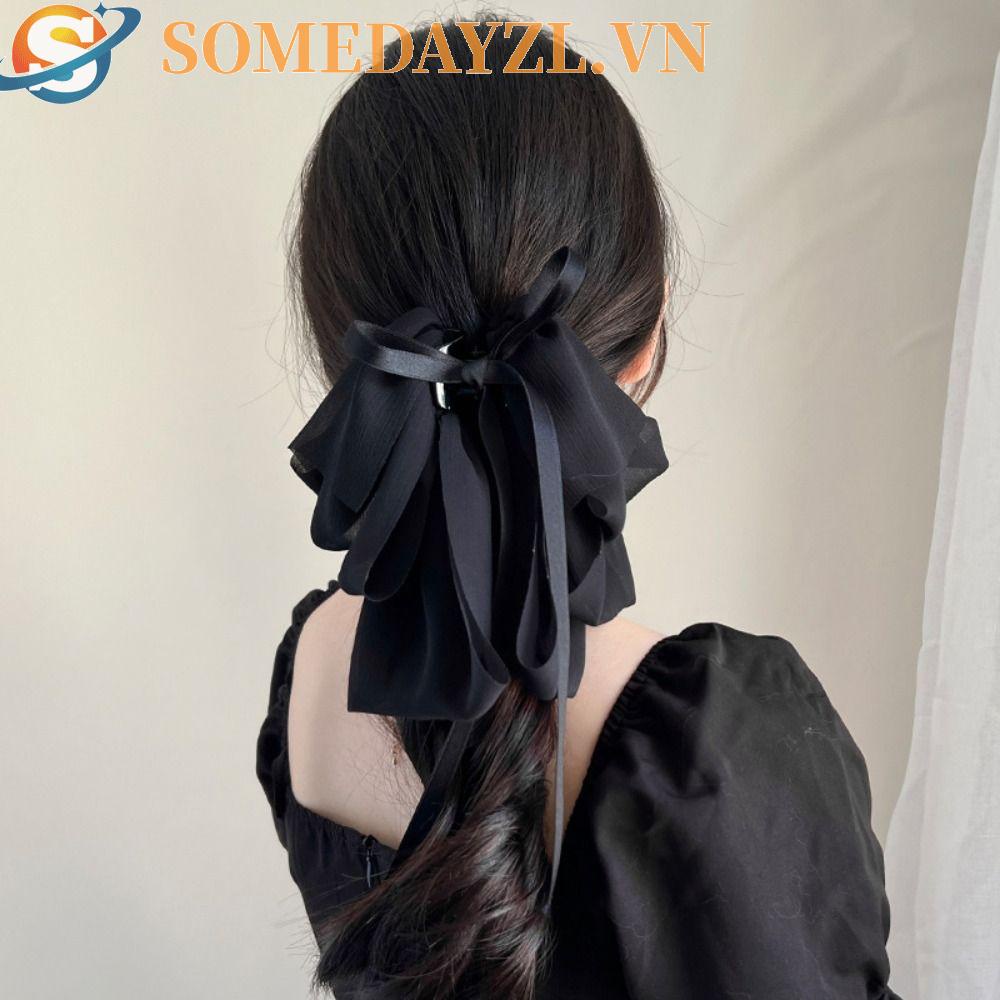 Kẹp Tóc Nơ Vải Y2K Sáng Tạo Dành Cho Nữ