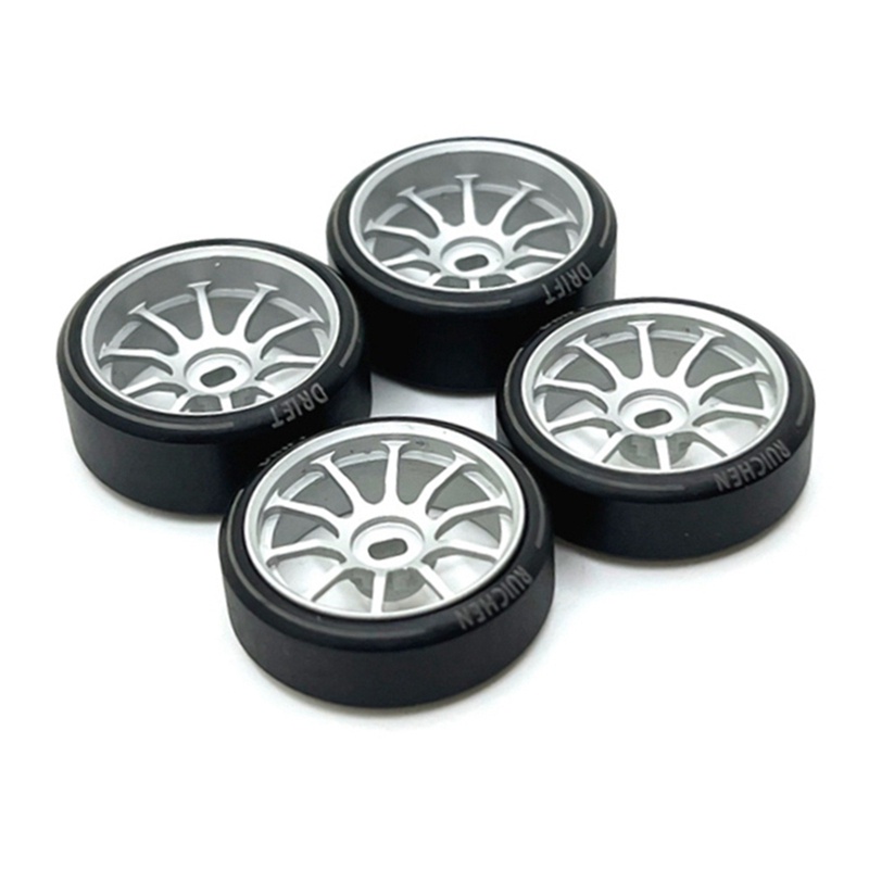 Bộ 4 Bánh Xe Nhựa Cứng Cho Xe Đồ Chơi Wltoys 284131 Phụ Kiện Nâng Cấp Cho Xe Hơi Điều Khiển Từ Xa K969 K989 P929 Mini-Z 1 / 28