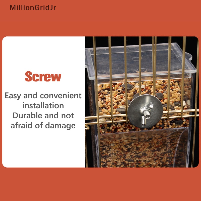 Hộp Đựng Thức Ăn Tự Động Trong Suốt Cho Chim Cảnh JR