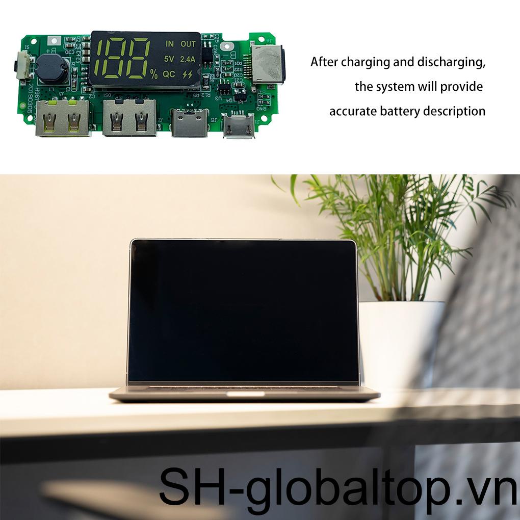 Bảng Mạch Sạc Pin Lithium USB Kép 5V 2 / 4A Micro / Type / C Sự Bảo Vệ