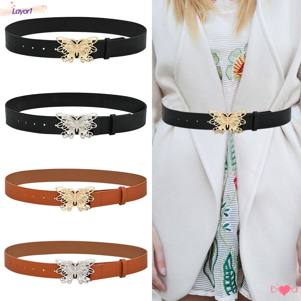 Thắt Lưng Khóa Kim Loại Hình Bướm Thời Trang LAYOR1