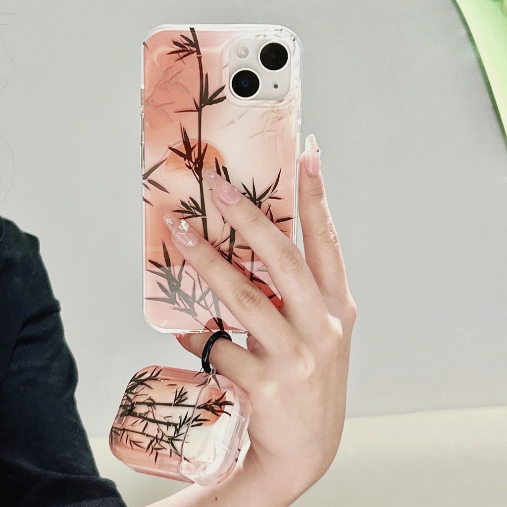 Ốp Điện Thoại Hai Mặt Chống Sốc Họa Tiết Hoàng Hôn Cho IPhone 14 13 12 11 Pro Max