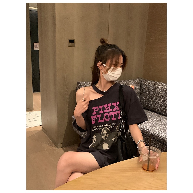 Áo Thun Tay Ngắn Hở Vai Thời Trang Dành Cho Nữ