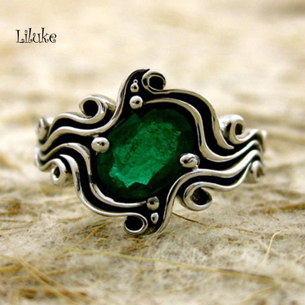 Nhẫn Nữ Trang Đính Đá Phong Cách Vintage Sang Trọng