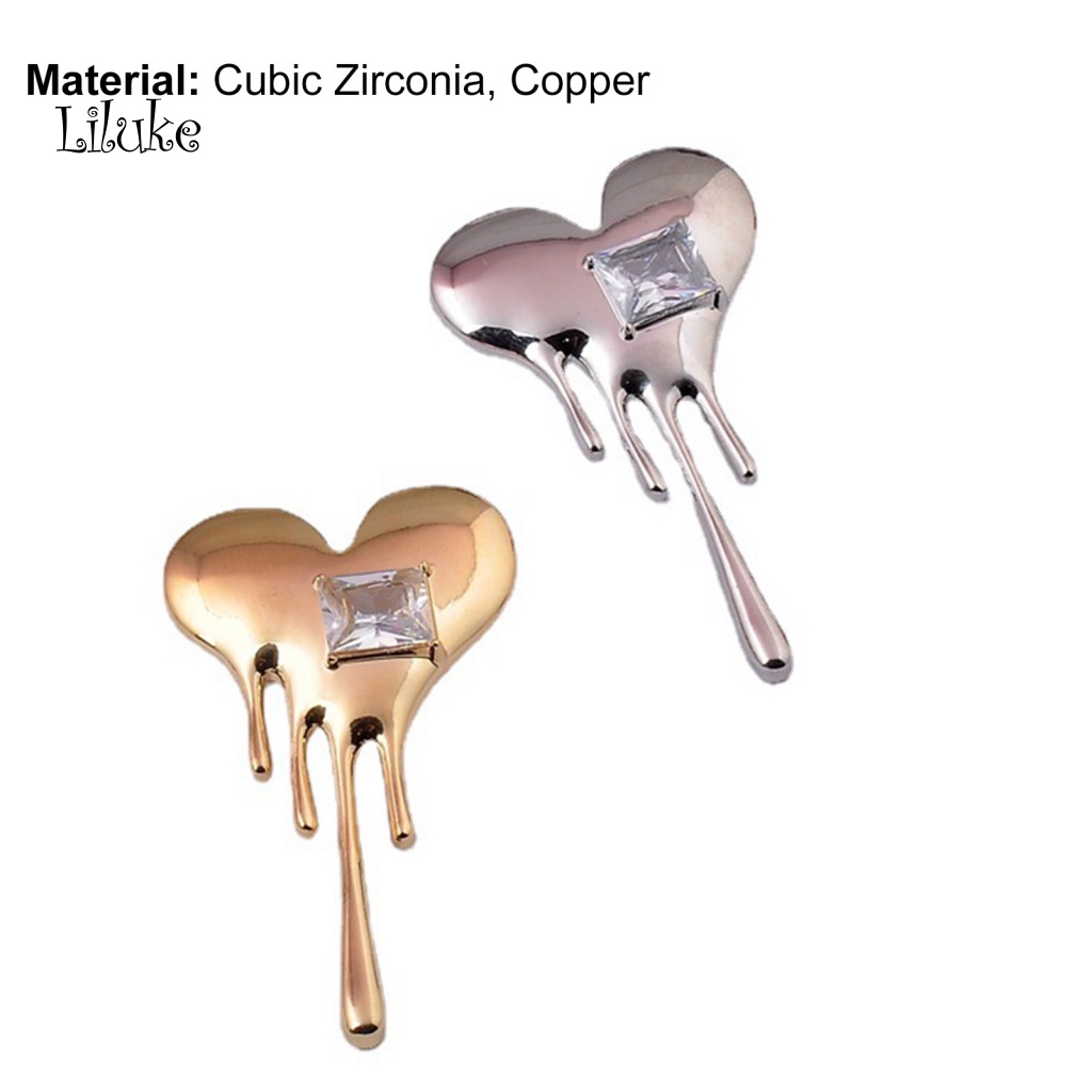 Ghim Cài Áo Hình Trái Tim Đính Đá Xinh Xắn Thời Trang Cho Nữ