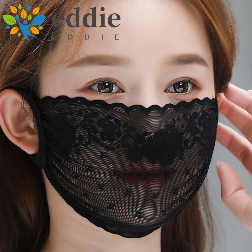 Khẩu Trang Ren 26Eddie Co Giãn Chống Gió Màu Trơn Thời Trang Cho Nữ