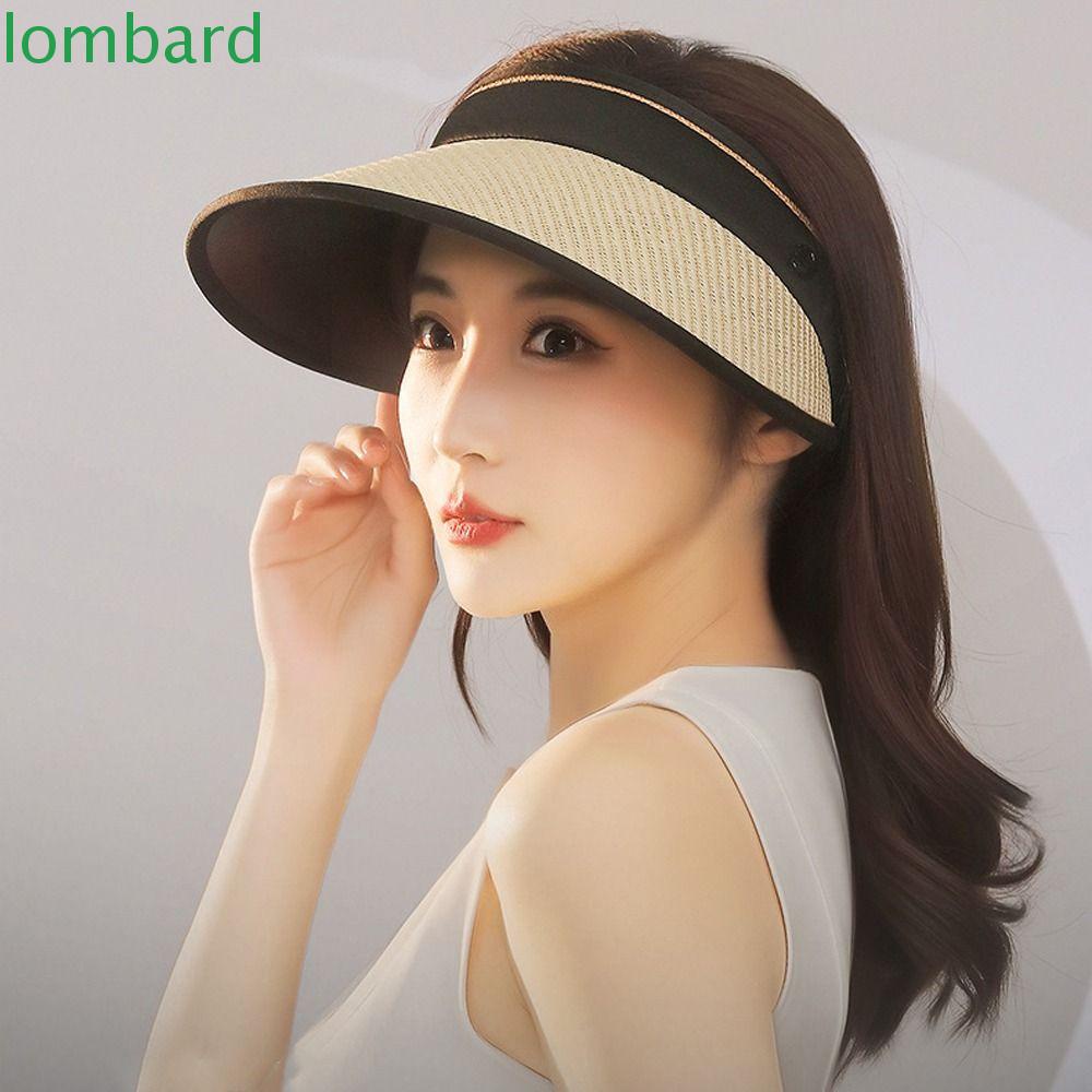 Mũ Lưỡi Trai Nửa Đầu Chống Nắng Vành Rộng Chống Tia UV In Chữ Phong Cách Thể Thao Đường Phố Hàn Quốc Cho Nữ