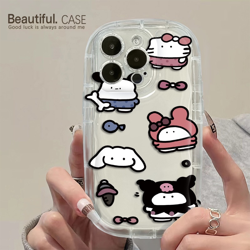 Ốp Điện Thoại Silicon Mềm Trong Suốt Chống Sốc Họa Tiết Dễ Thương Cho IPhone 14 13 12 11 Pro Max XS X XR 8 + 7 Plus