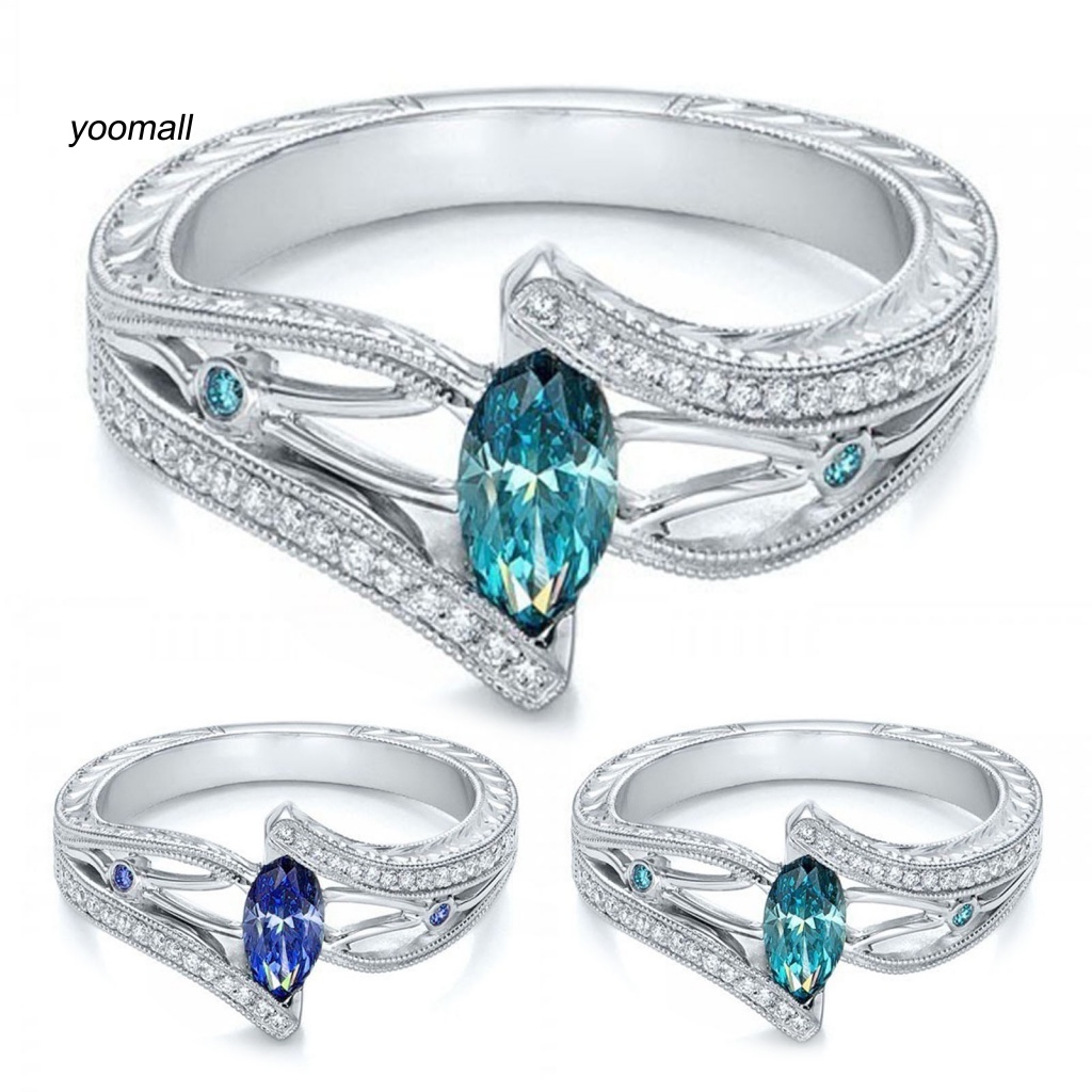 Nhẫn Đeo Tay Bắt Mắt Bằng Hợp Kim Lấp Lánh