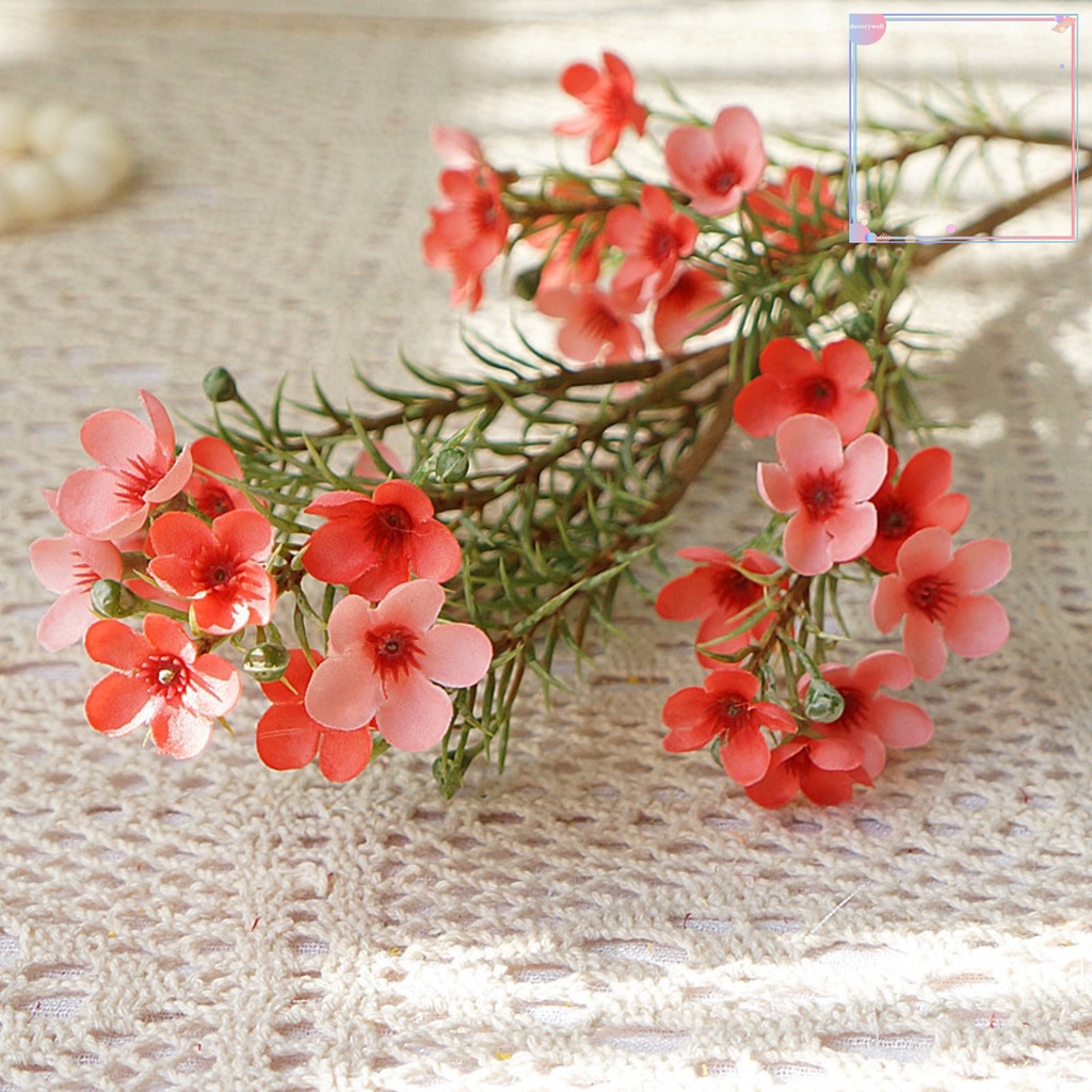 1 Nhánh Hoa Mận Giả Nhiều Màu Trang Trí Nội Thất DIY