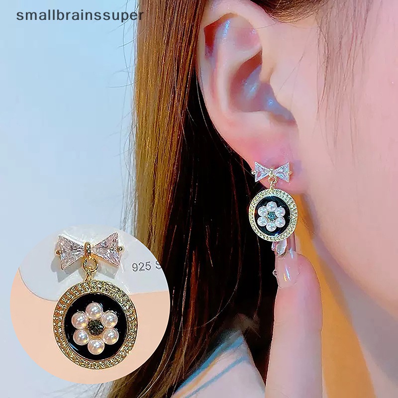 1 Đôi Bông Tai Đính Ngọc Trai Và Nơ Thời Trang Dành Cho Nữ