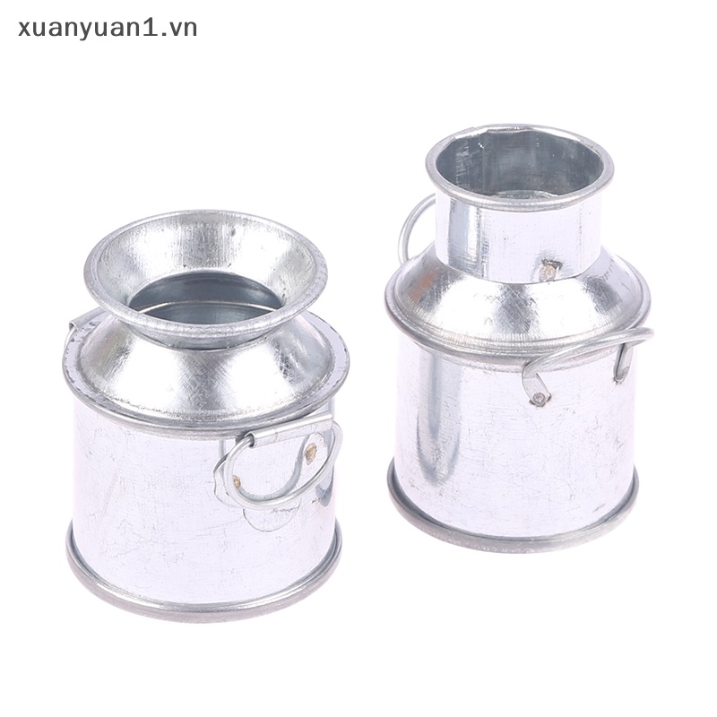 1 Xô Sắt Mini Đựng Sữa Trang Trí Nhà Búp Bê
