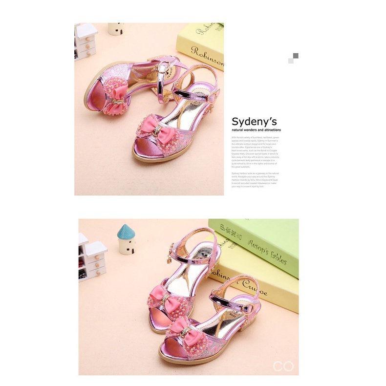 Giày Sandal Cao Gót Hở Ngón Phong Cách Hàn Quốc Thời Trang Mùa Hè Mới 2023 Dành Cho Bé Gái